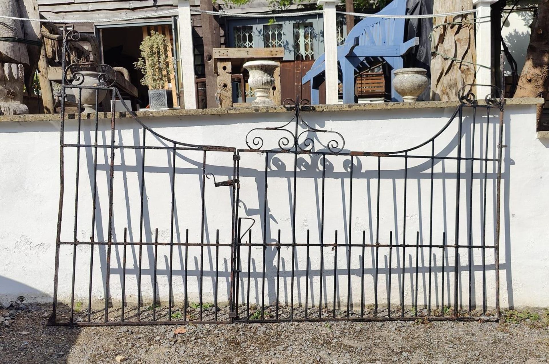 PAIR OF LARGE 20TH CENTURY WROUGHT IRON GATES - Image 2 of 10