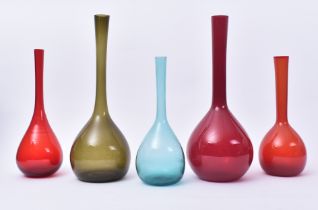 ARTHUR PERCY FOR GULLASKRUF - SELECTION OF SWEDISH VASES