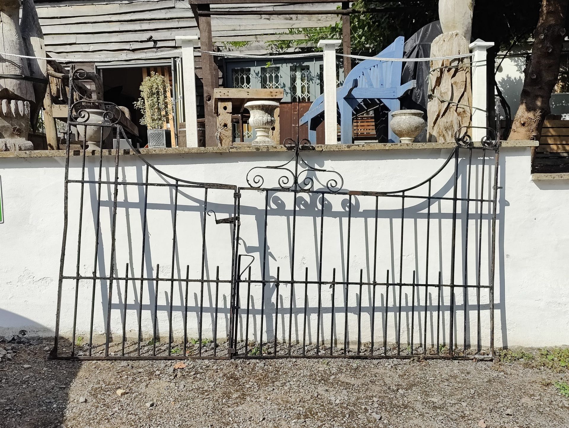 PAIR OF LARGE 20TH CENTURY WROUGHT IRON GATES - Image 4 of 10