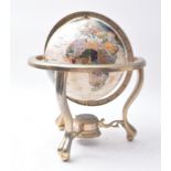 20TH CENTURY SEMI PRECIOUS STONE DESKTOP GLOBE