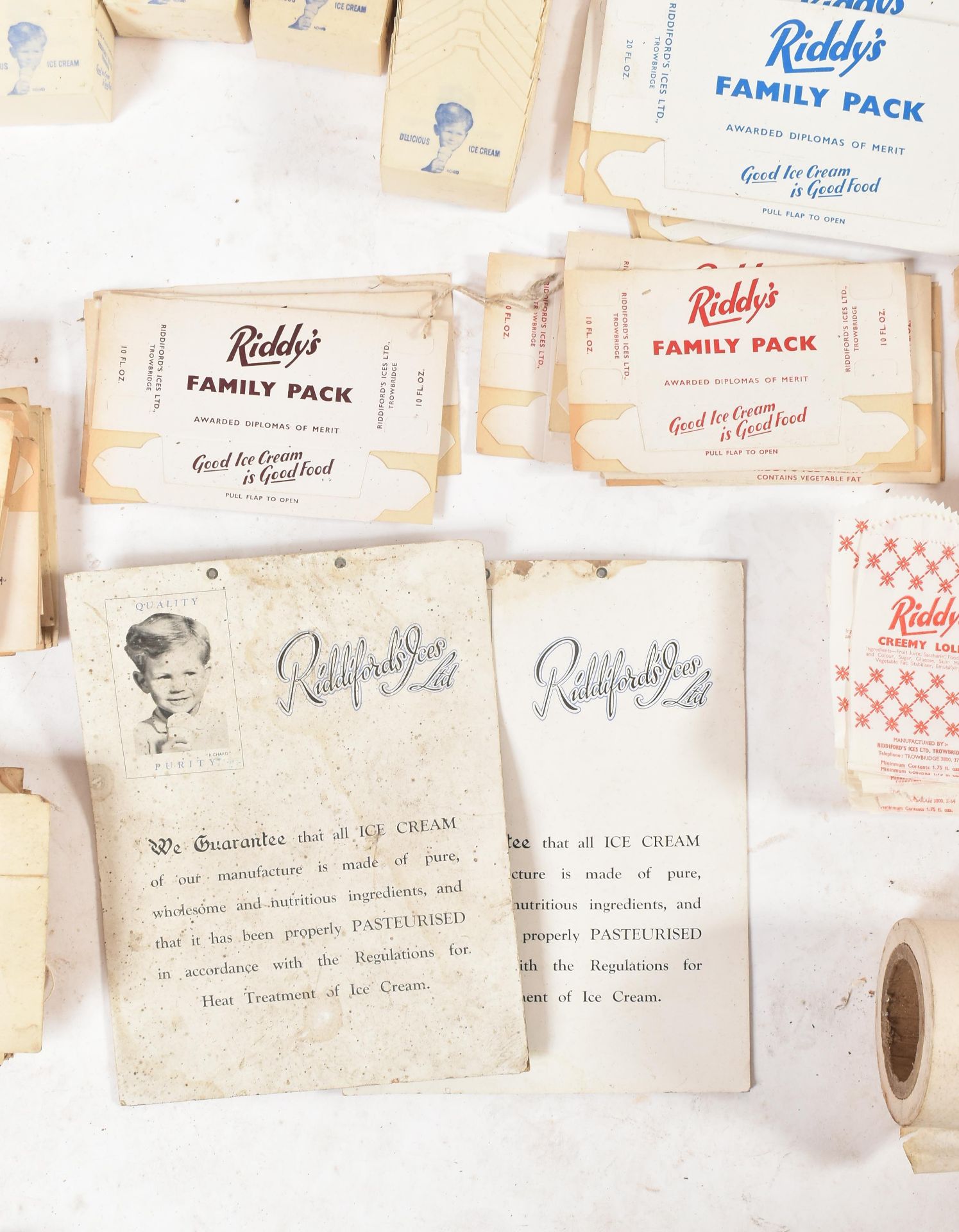 RIDDY'S - SELECTION OF VINTAGE ICE CREAM PACKAGING - Bild 6 aus 10