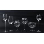 MOSER PRAHA GLASS - SET OF CLUB'S PHYSIOGNOMICAL SNIFTERS