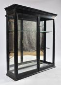 19TH CENTURY VICTORIAN LARGE HANGING GLASS CABINET
