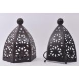 PAIR OF VINTAGE FRENCH IRON WALL LIGHT SCONCES