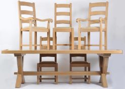 ROSSITERS OF BATH - CONTEMPORARY DINING TABLE AND CHAIRS