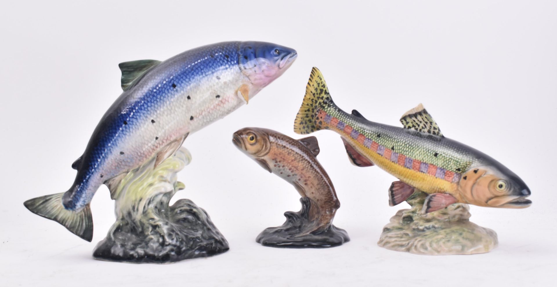 THREE 20TH CENTURY BESWICK CERAMIC FISH MODELS - Bild 2 aus 5