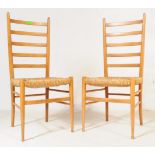 MANNER OF GIO PONTI FOR G-PLAN. PAIR RATTAN DINING CHAIRS