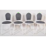 SET OF FOUR WHITE THONET STYLE CAFE BISTRO CHAIRS