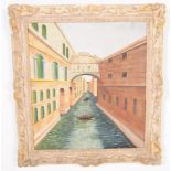 OIL ON CANVAS PAINTING BRIDGE OF SIGHS BY CIOTTA SIGNED