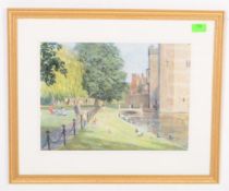 JOHN F COLLINS (BRISTOL SAVAGES) PAINTING OF A CASTLE
