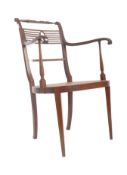 MANNER OF LIBERTY OF LONDON MAHOGANY LIBRARY CHAIR
