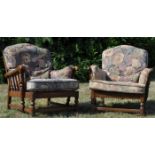 ERCOL FURNITURE - ERCOL OLD COLONIAL PAIR ARMCHAIRS