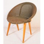 BRITISH MODERN DESIGN - LLOYD LOOM STYLE TUB ARMCHAIR