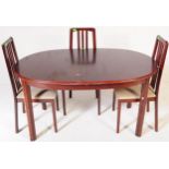 TEAK EXTENDING DINING TABLE & MORRIS OF GLASGOW CHAIRS