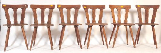 SET OF SIX VINTAGE RETRO 20TH CENTURY KITCHEN CHAIRS