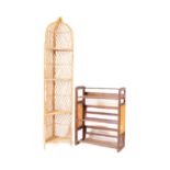 VINTAGE RETRO BAMBOO & RATTAN BOOKSHELVES