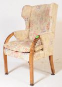 1940'S MID CENTURY BENTWOOD CONTINENTAL WINGBACK ARMCHAIR