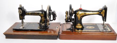 TWO EARLY 20TH CENTURY SEWING MACHINES - SINGER