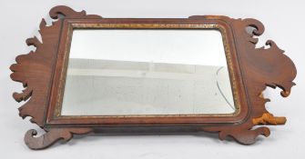 19TH CENTURY GEORGE III MAHOGANY FRAMED PIER WALL MIRROR