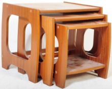 MID CENTURY DANISH INSPIRED TEAK WOOD NEST OF TABLES
