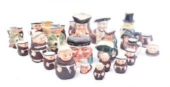 COLLECTION OF 20TH CENTURY TOBY JUGS & GOEBEL FRIARS