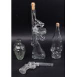 COLLECTION OF FOUR LATE 20TH CENTURY GLASS BOTTLE WEAPONS