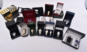 COLLECTION OF BOXED 20TH CENTURY LADIES & MENS WRISTWATCHES