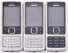 NOKIA 6300 - THREE RETRO EARLY 2000S MOBILE TELEPHONES