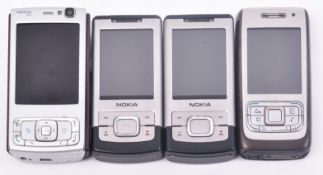 NOKIA 7260 - FOUR RETRO EARLY 2000S MOBILE SLIDE PHONES