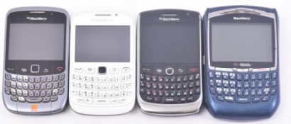 BLACKBERRY - FOUR RETRO EARLY 2000S MOBILE TELEPHONE