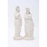 PARIANWARE - TWO VICTORIAN CLASSICAL CERAMIC FIGURINES