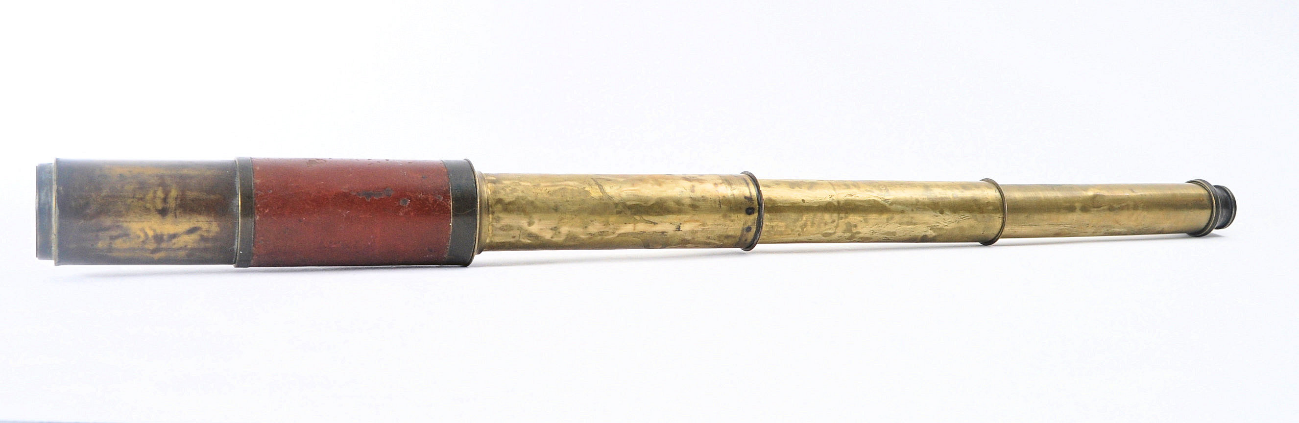 C. WEST - VICTORIAN BRASS & LEATHER EXTENDABLE TELESCOPE - Image 3 of 5