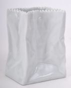 ROSENTHAL - TAPIO WIRKKALA - WHITE PAPER BAG CERAMIC VASE