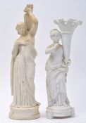 PARIANWARE - TWO VICTORIAN CLASSICAL STYLE FIGURINES