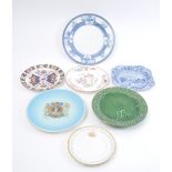 COLLECTION OF SIX ASSORTED 19TH CENTURY & LATER PLATES