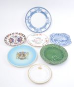 COLLECTION OF SIX ASSORTED 19TH CENTURY & LATER PLATES