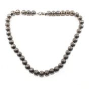 VINTAGE HALLMARKED SILVER BEADED CHAIN NECKLACE