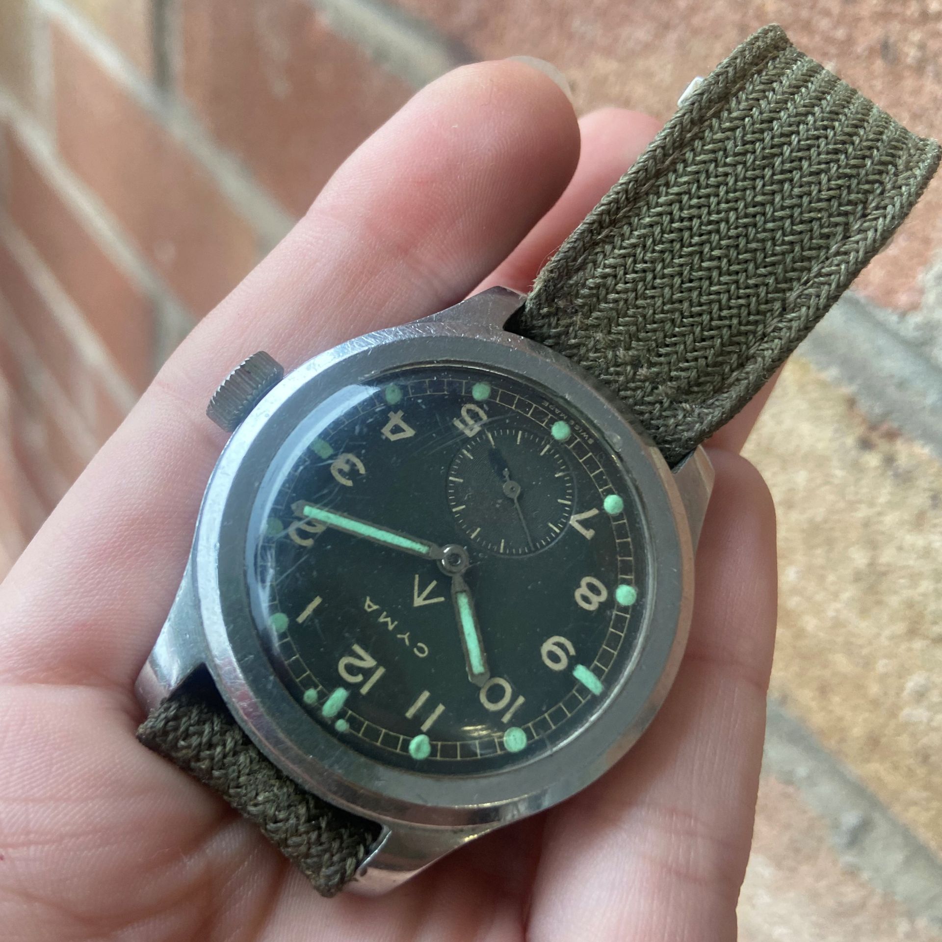 WORLD WAR II MILITARY CYMA DIRTY DOZEN WRISTWATCH - Bild 10 aus 13