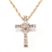 9CT GOLD & DIAMOND PENDANT NECKLACE