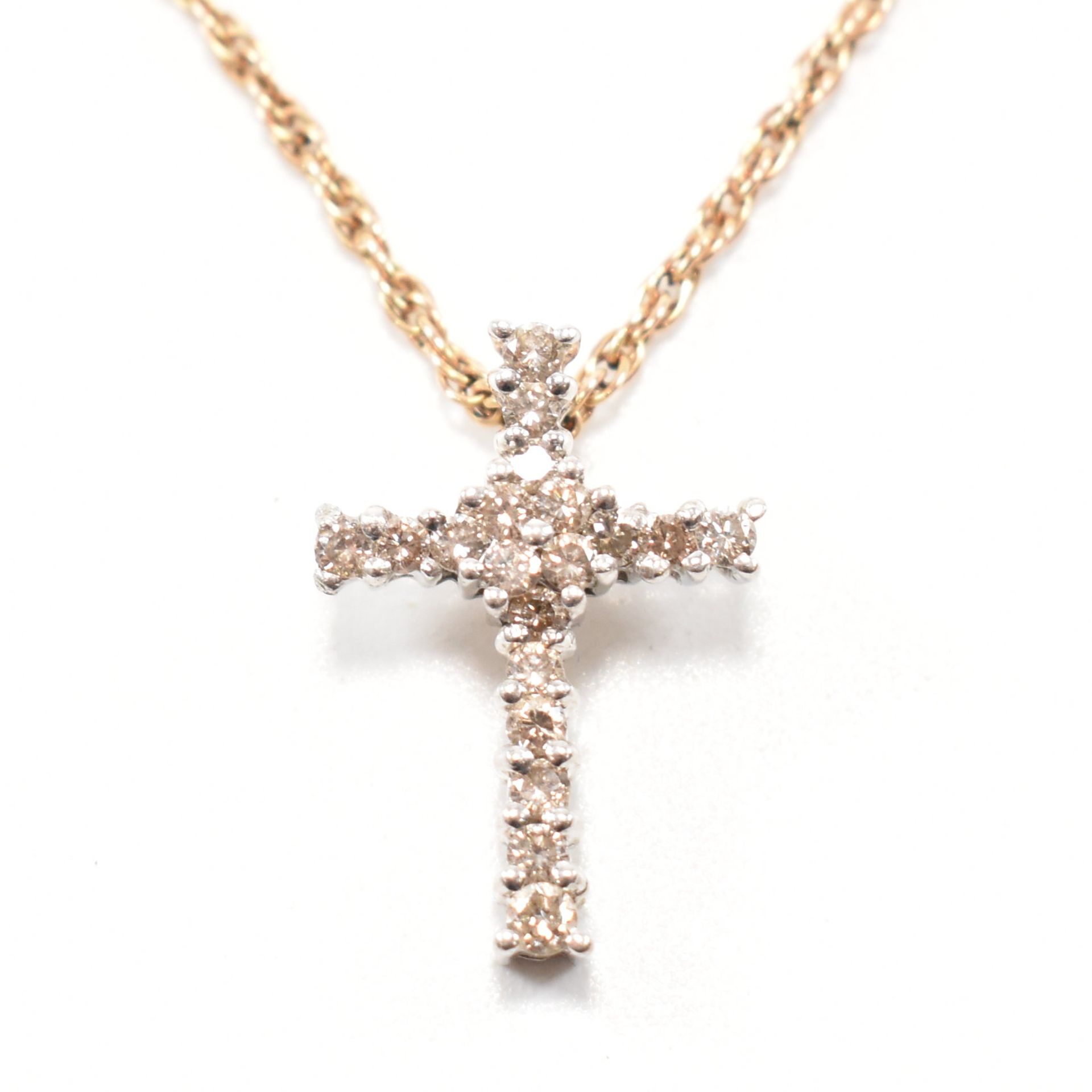 9CT GOLD & DIAMOND PENDANT NECKLACE