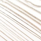COLLECTION OF ASSORTED 925 SILVER NECKLACE CHAINS