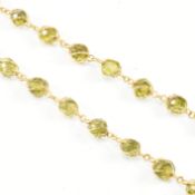 VINTAGE 14CT GOLD & GREEN STONE NECKLACE