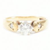 HALLMARKED 9CT GOLD & CUBIC ZIRCONIA ENGAGEMENT STYLE RING