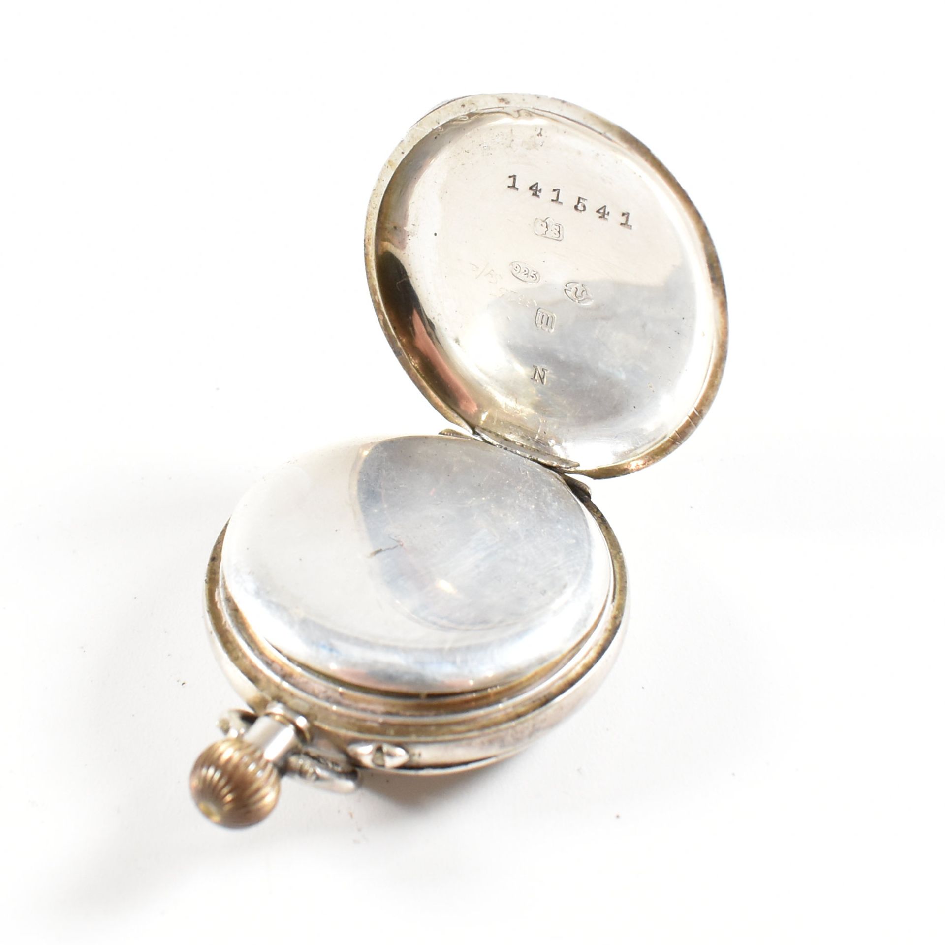 EARLY 20TH CENTURY SILVER FOB POCKET WATCH - Image 7 of 7