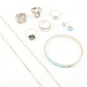 ASSORTED COLLECTION OF CONTEMPORARY & VINTAGE 925 & WHITE METAL JEWELLERY