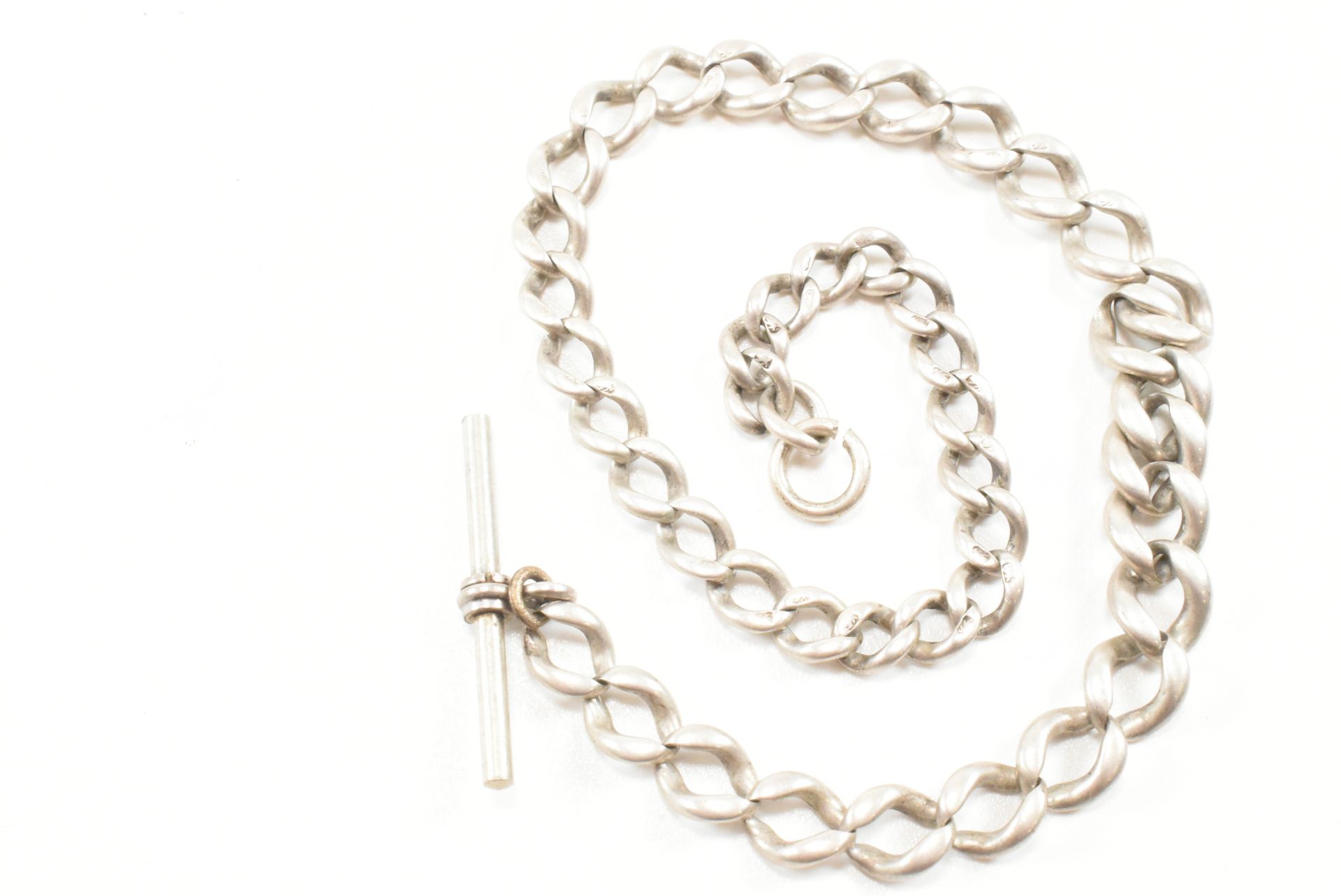 TWO EARLY 20TH CENTURY SILVER WATCH CHAINS - Image 12 of 12