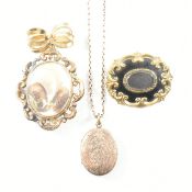 A selection of 19th century century jewellery. The jewellery to include a locket on chain the locket