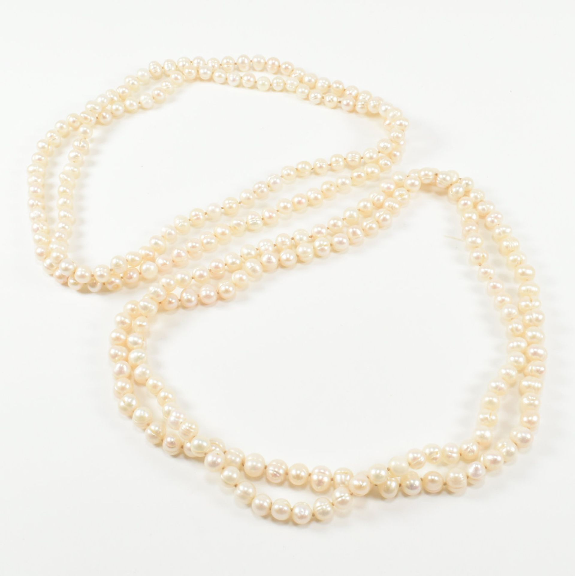 TWO STRING OF CULTURED BAROQUE PEARLS - Image 5 of 6