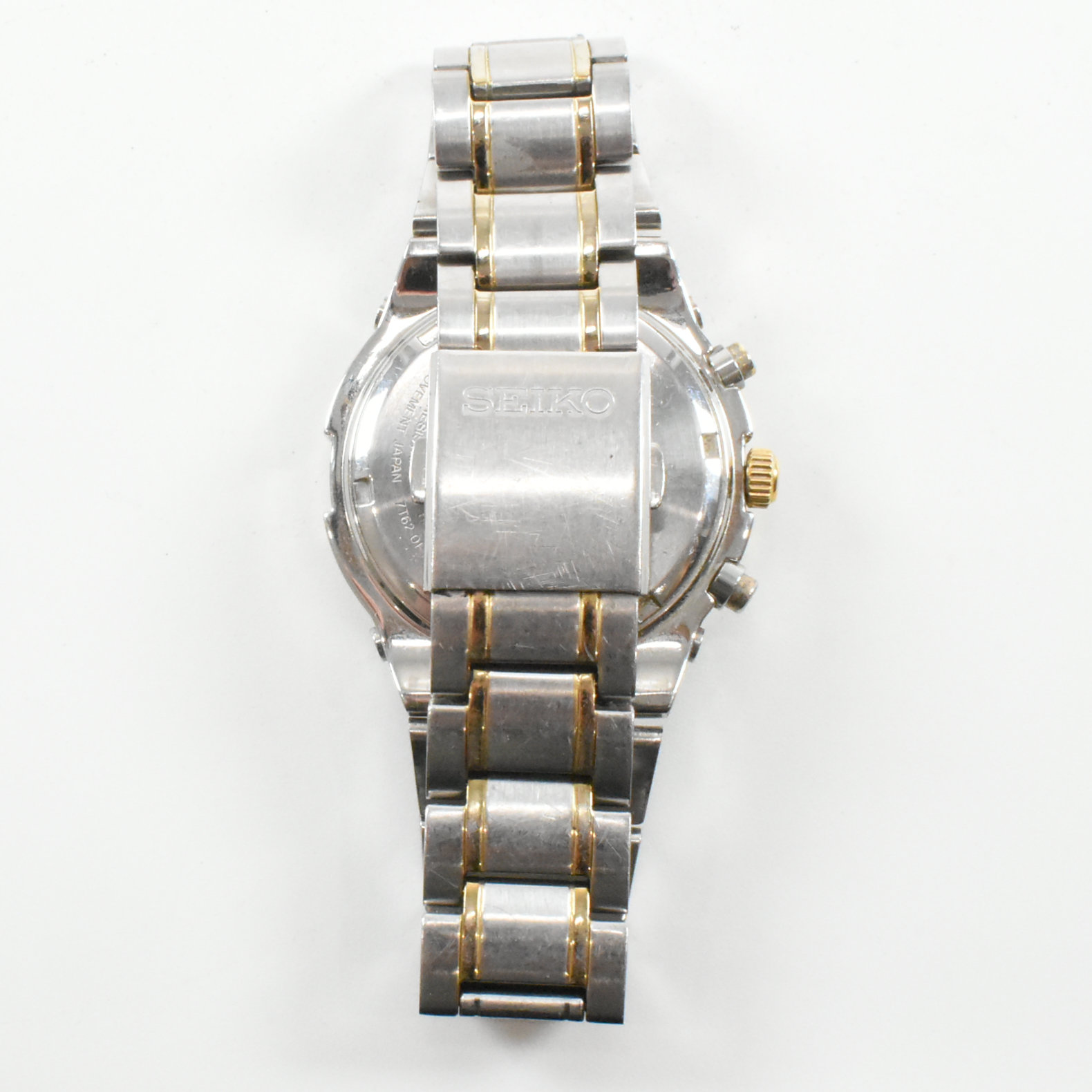 SEIKO CHRONOGRAPH STAINLESS STEEL TWO TONE WRISTWATCH - Image 2 of 7