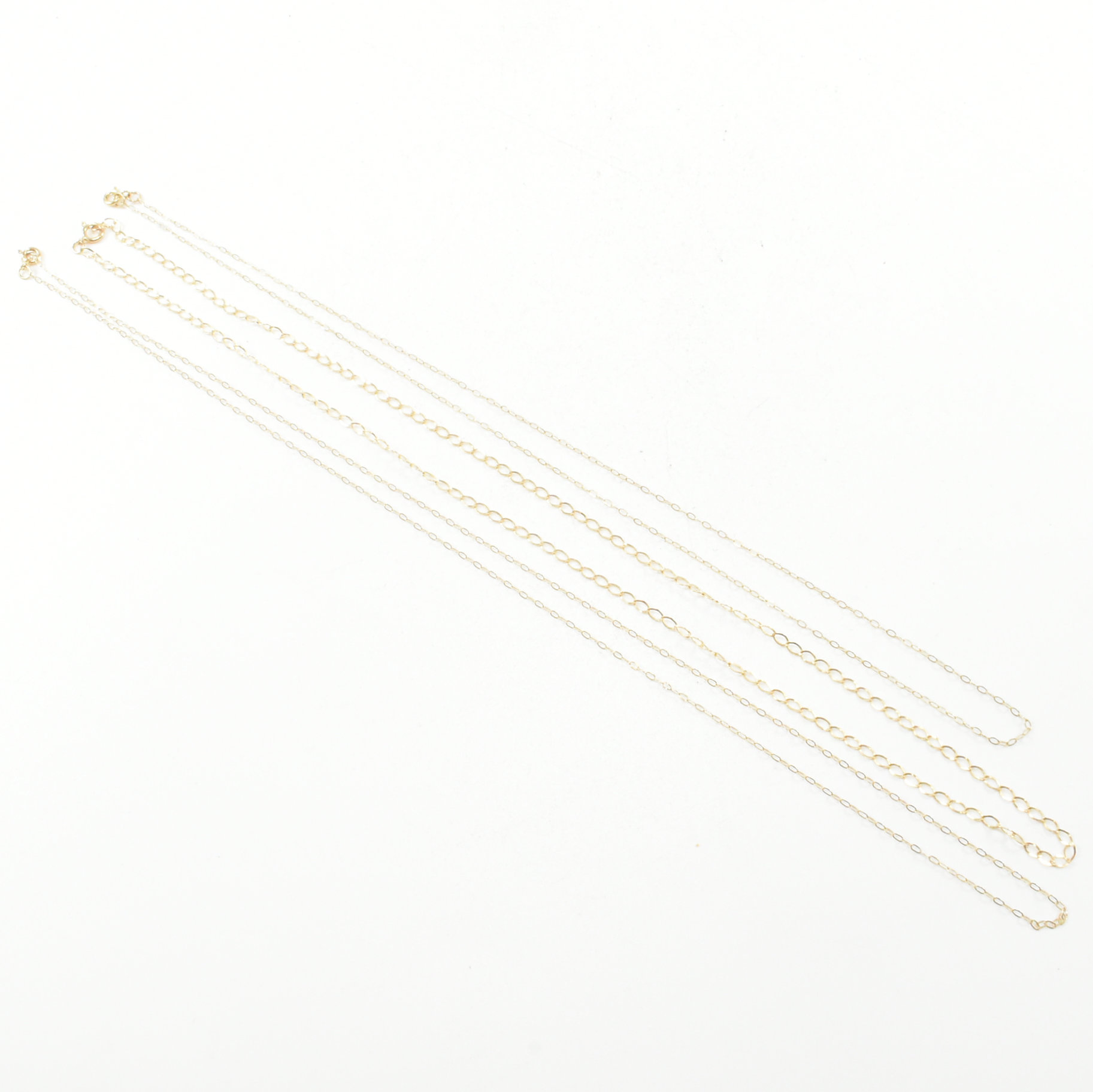 THREE 9CT GOLD CHAIN NECKLACES - Image 2 of 4